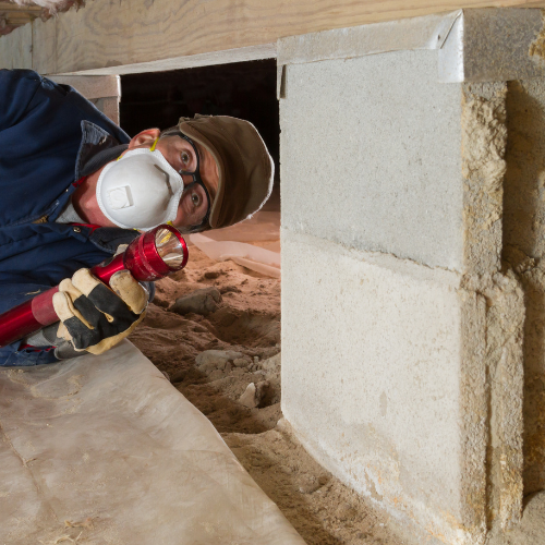Crawl space moisture warning signs in Winder GA home